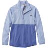 Women's Everyday SunSmart Woven Shirt, Quarter-Zip Pullover Colorblock Malibu Blue/Larkspur Extra Large, Synthetic L.L.Bean