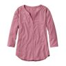 Women's Streamside Tee, Three-Quarter-Sleeve Splitneck Rose Shadow 2X, Polyester Blend Synthetic L.L.Bean