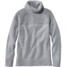 Women's All-Day Waffle Sweater, Turtleneck Light Gray Heather Extra Small, Cotton L.L.Bean