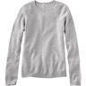 Women's Classic Crewneck Cashmere Sweater Light Gray Heather Large L.L.Bean