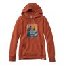 Women's Cozy Camp Hoodie Warm Umber Heather National Parks 2X, Polyester Cotton Blend L.L.Bean