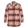 Women's Signature Chamois Shirt, Snap-Front Plaid Pink Grapefruit Small, Flannel L.L.Bean