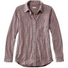 Women's L.L.Bean Favorite Knit Shirt, Plaid Washed Orchid/Rangeley Blue Large, Polyester Blend