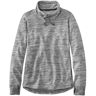 Women's L.L.Bean Cozy Mixed-Knit Pullover, Marled Light Gray Marl Large, Polyester Blend Cotton Polyester/Rubber