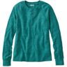 Women's Organic Cotton Slub Sweater, Crewneck Sweatshirt Blue Green Small, Cotton/Cotton Yarns L.L.Bean