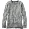 Women's L.L.Bean Cozy Sweatshirt, Split-Hem Marled Light Gray Marl Small, Cotton Blend