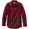 Women's Scotch Plaid Flannel Shirt, Quarter-Zip Rob Roy Medium L.L.Bean