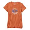 Women's Everyday SunSmart Tee, Short-Sleeve Graphic Orange Melon Hit the Trail Medium, Polyester Blend L.L.Bean