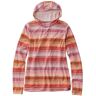 Women's Everyday SunSmart Hooded Pullover, Long-Sleeve Stripe Sienna Brick Stripe Extra Small, Polyester Blend L.L.Bean