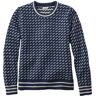 Women's Classic Ragg Wool Sweater, Crewneck Bird's-Eye Classic Navy Large, Wool Lambswool L.L.Bean