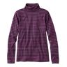 Women's Pima Turtleneck, Long-Sleeve Stripe Darkest Purple/Rich Berry Medium, Cotton L.L.Bean