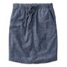 Women's Lakewashed Pull-On Skirt, Mid-Rise Chambray Dark Chambray 18, Cotton L.L.Bean