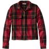 Women's Signature Heritage Textured Flannel Shirt, Cropped Royal Red Extra Large L.L.Bean