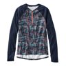 Women's Comfort Cycling Jersey, Long-Sleeve Print Classic Navy Geo Print/Classic Navy Extra Small, Synthetic L.L.Bean