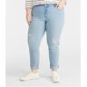 Women's Signature Organic Denim Boyfriend Jeans, Low-Rise Straight-Leg Light Indigo 24W L.L.Bean
