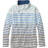 Women's Heritage Mariner Top, Funnelneck Stripe Blue Ombre Extra Large, Cotton/Rubber L.L.Bean