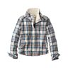 Women's Scotch Plaid Shirt, Sherpa-Lined Mockneck Jacket Indigo Tartan Medium, Flannel L.L.Bean