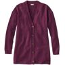 Women's The Essential Sweater, Cocoon Cardigan Sweater Wine Heather Medium, Wool/Nylon L.L.Bean