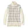 Women's The Essential Sweater, Turtleneck Stripe Cream/Dark Indigo 3X, Wool/Nylon L.L.Bean