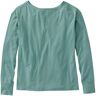 Women's Beyond Soft Tee, Pleat-Back Long-Sleeve Sea Pine Large, Cotton Blend L.L.Bean