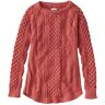 Women's Signature Cotton Fisherman Tunic Sweater Mineral Red Small, Cotton/Wool/Cotton Yarns L.L.Bean