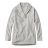 Women's Heritage Marled Fleece, Shawl Collar Gray Heather 1X, Polyester Cotton Polyester L.L.Bean