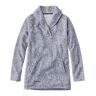 Women's Heritage Marled Fleece, Shawl Collar Navy Heather Medium, Polyester Cotton Polyester L.L.Bean