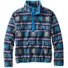 Adults' Classic Fleece Pullover, Print Black Fair Isle MExtra Large L.L.Bean