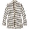 Women's Pima Cotton Open Cardigan Sweater, With Pockets Stripe Cream/Raven Blue Extra Large L.L.Bean