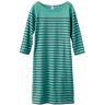 Women's Heritage Mariner Dress, Stripe Glacier Teal/Carbon Navy S Petite, Cotton L.L.Bean