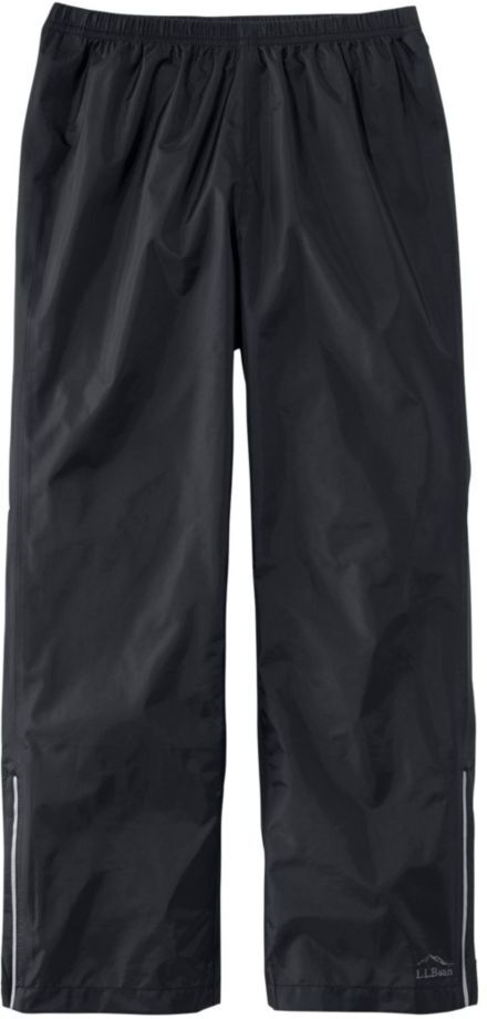 Kids' Trail Model Rain Pants Black 6X-7, Synthetic Nylon L.L.Bean