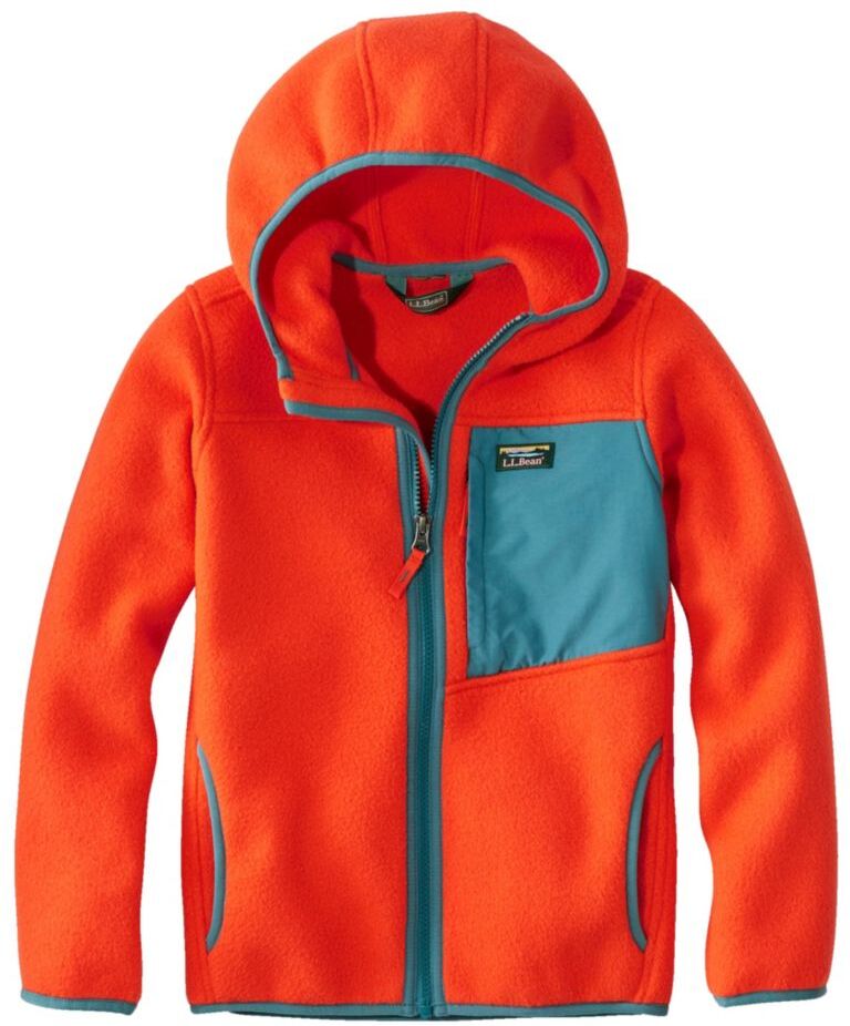 Kids' Retro Mountain Classic Fleece Jacket Orange L 6X/7, Fleece/Nylon L.L.Bean