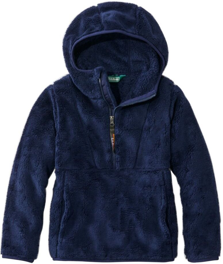 Kids' L.L.Bean Hi-Pile Fleece Hooded Pullover Bright Navy L 6X/7