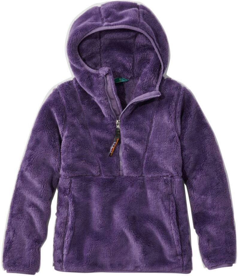 Kids' L.L.Bean Hi-Pile Fleece Hooded Pullover Muted Purple L 6X/7