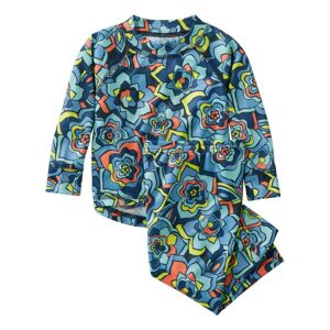 L.L.Bean Toddlers' Wicked Warm Midweight Underwear Set, Print Wild Salmon Flower Power 4T, Synthetic L.L.Bean