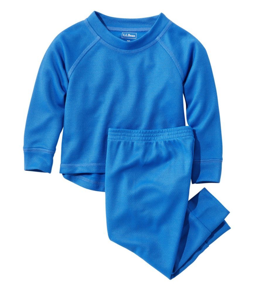 Toddlers' Wicked Warm Midweight Underwear Set Cobalt Sea 2T, Synthetic L.L.Bean