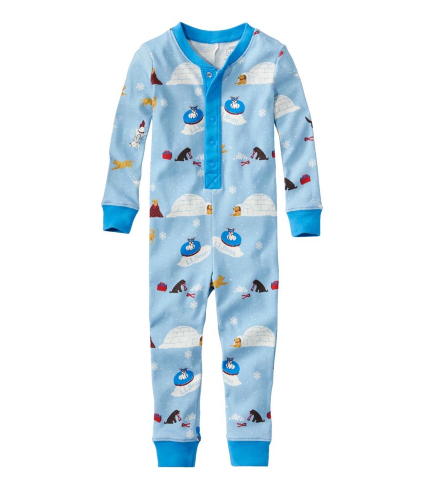 Toddlers' Organic Cotton Fitted Onesie Surf Blue Buddy the Dog 2T L.L.Bean