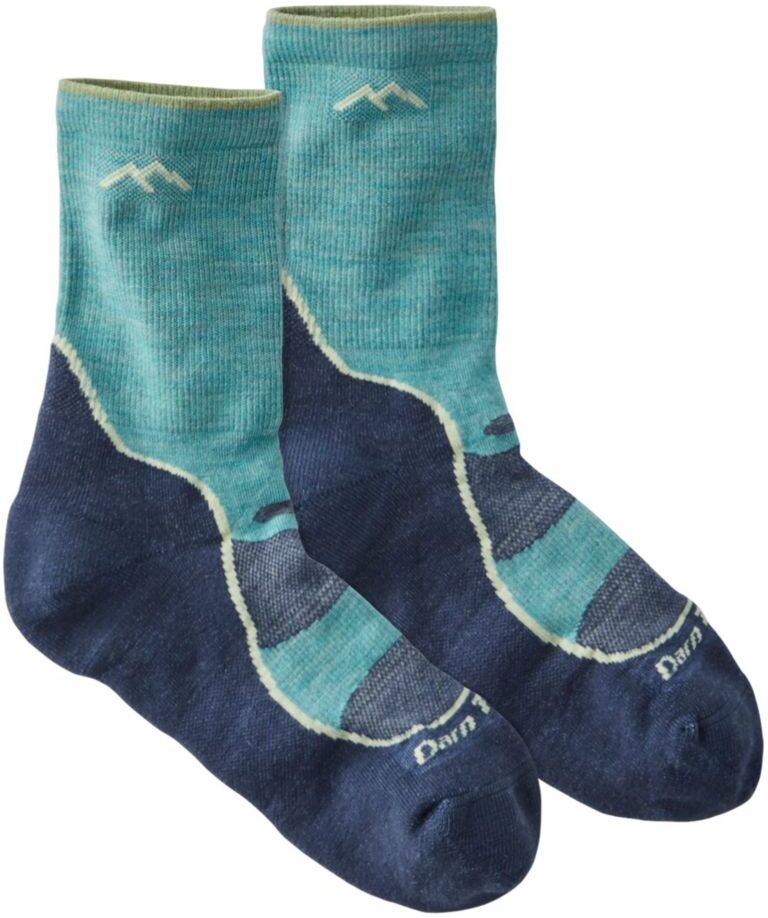 Women's Darn Tough Light Hiker Micro Crew Socks Aqua Small, Wool Blend/Nylon