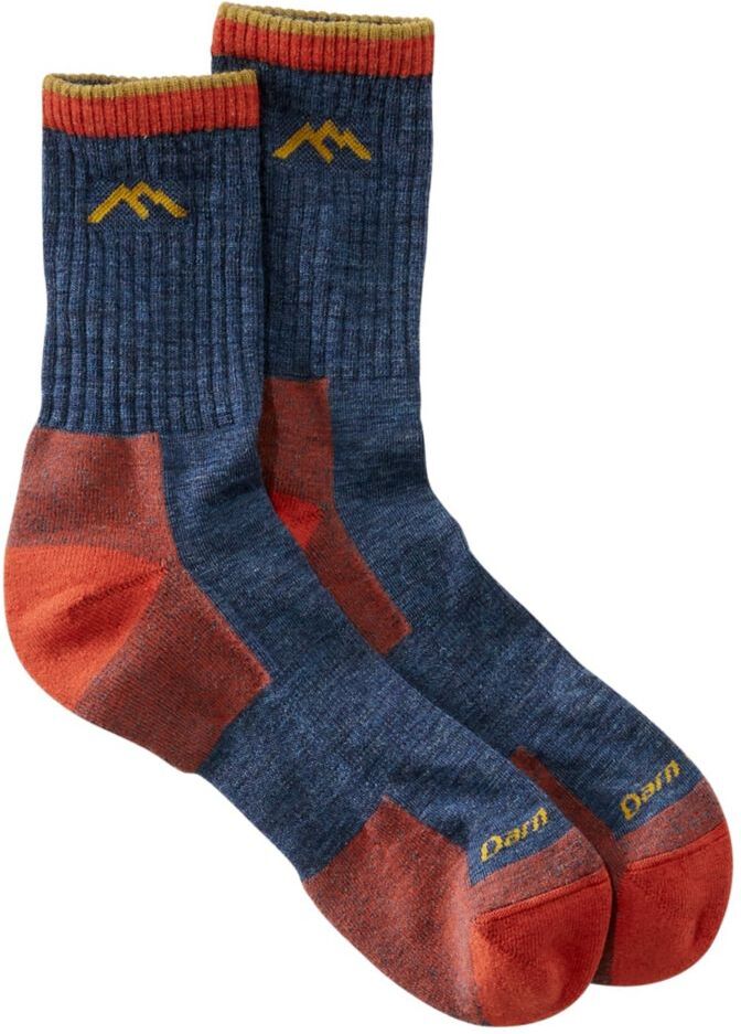 Men's Darn Tough Cushion Socks, Micro-Crew Denim Large, Wool Blend/Nylon