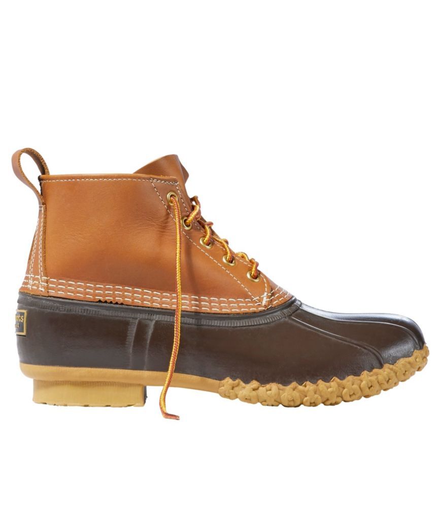 Men's Bean Duck Boots, 6" Tan/Brown 13(EE), Leather/Rubber L.L.Bean