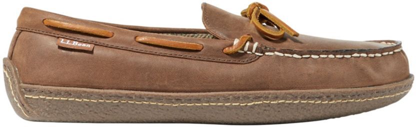 Men's Handsewn Slippers, Flannel-Lined Acorn 12(D), Leather L.L.Bean