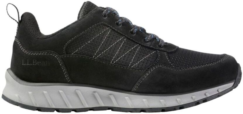 Men's Snow Sneaker 5 Shoes, Lace-Up Black/Black 10(D), Suede Leather/Rubber L.L.Bean