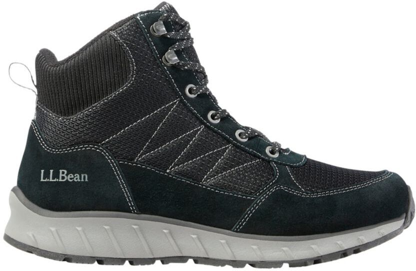 Men's Snow Sneaker 5 Boots, Lace-Up Black/Black 7(D), Suede Leather/Rubber L.L.Bean