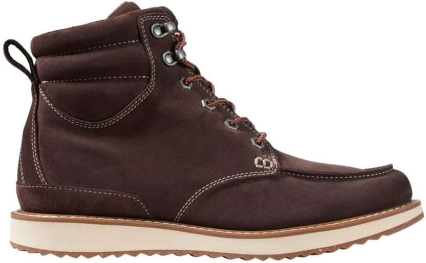 Men's Stonington Boots, Suede Moc-Toe Deepest Brown 10.5(EE), Suede Leather/Rubber/Metal L.L.Bean