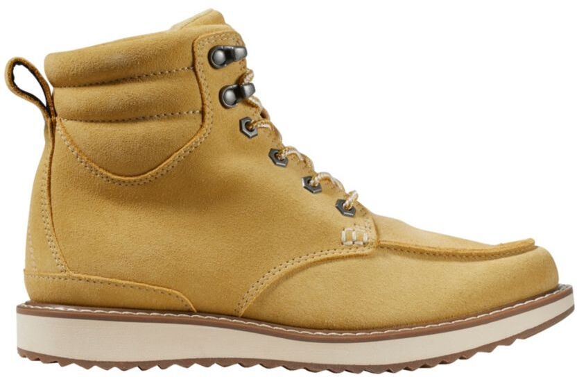 Women's Stonington Boots, Suede Moc-Toe Light Gold 6.5(B), Suede Leather/Rubber/Metal L.L.Bean