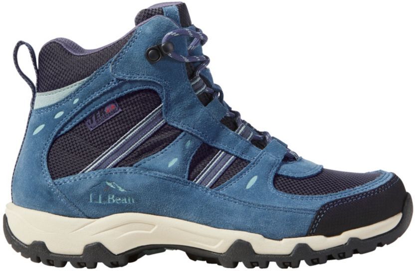 Women's Trail Model 4 Hiking Boots Slate/Raw Indigo 8.5(B), Suede Leather/Rubber L.L.Bean