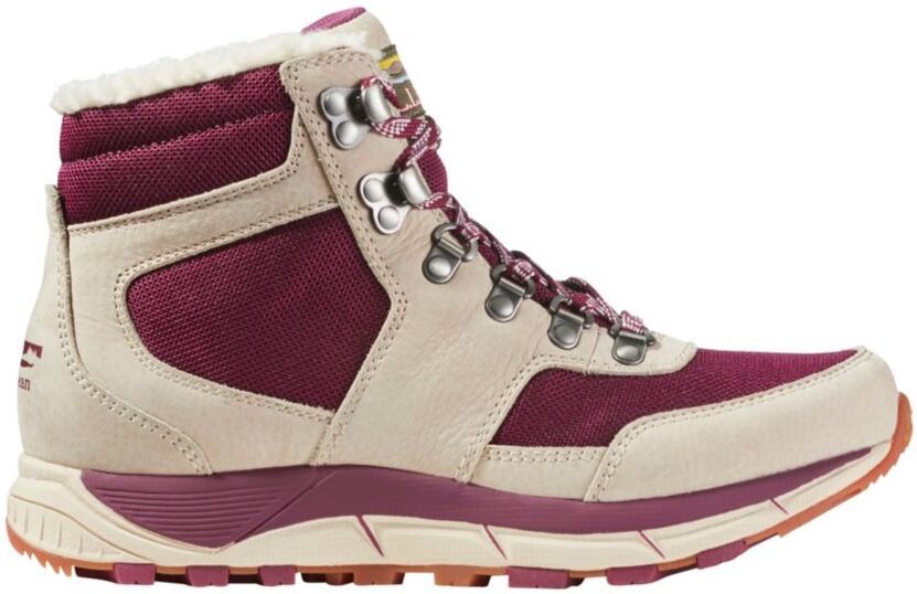 Women's Mountain Classic Hiking Boots, Fleece-Lined Tidal Sand/Bramble Berry 8.5(B), Leather/Rubber L.L.Bean