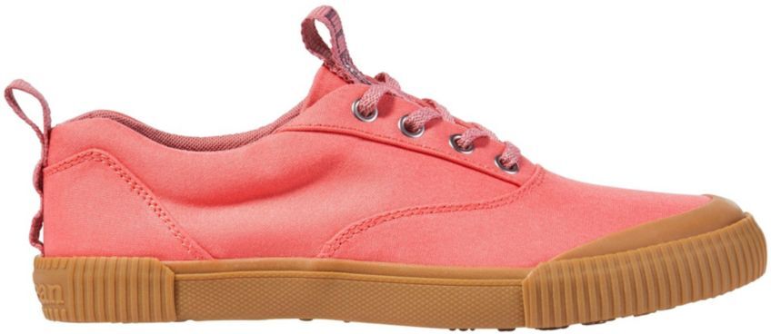 Women's Eco Woods Lace-Up Shoes, Canvas Reef Coral 6.5(B), Metal L.L.Bean