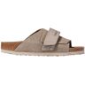 Women's Birkenstock Kyoto Slides, Suede Taupe 41(B), Suede Leather