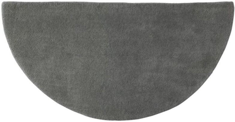 Trans-Ocean Imports Wool Hearth Rug, Crescent Platinum 44"x22"